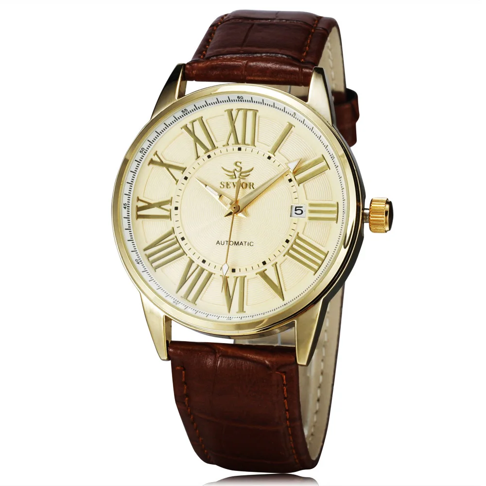 2016 new fashion SEWOR brand design business calendar clock men male automatic mechanical self wind leather wrist dress watch 49 2016 new fashion SEWOR brand design business calendar clock men male automatic mechanical self wind leather wrist dress watch