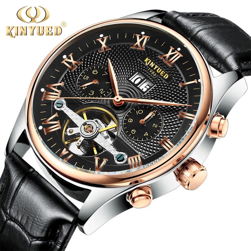 Kinyued Skeleton Tourbillon Mechanical Automatic Men Watch 56 Kinyued Skeleton Tourbillon Mechanical Automatic Men Watch