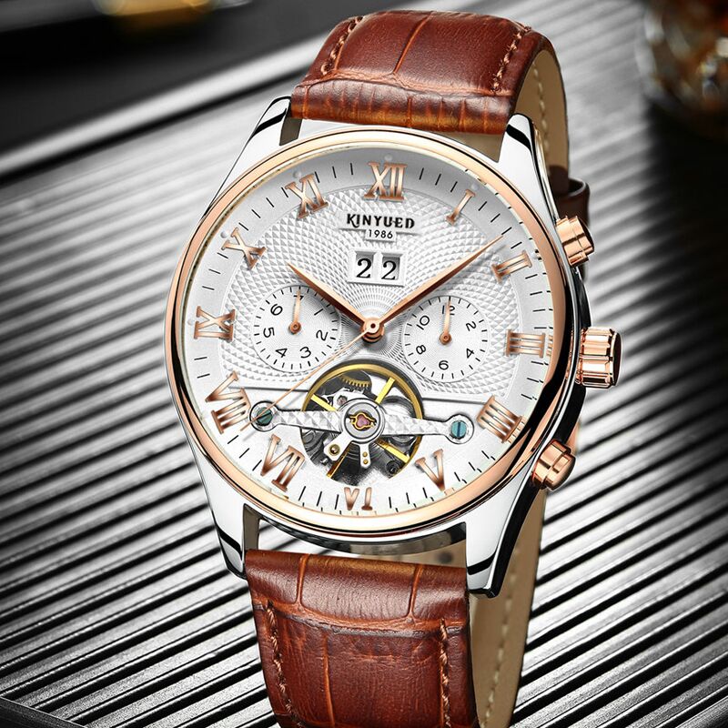 Kinyued Skeleton Tourbillon Mechanical Automatic Men Watch 57 Kinyued Skeleton Tourbillon Mechanical Automatic Men Watch