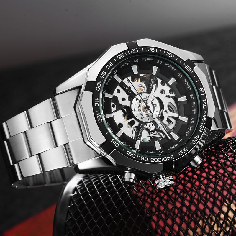 Winner Full Stainless Steel Auto Mechanical Watch For Men 31 Winner Full Stainless Steel Auto Mechanical Watch For Men