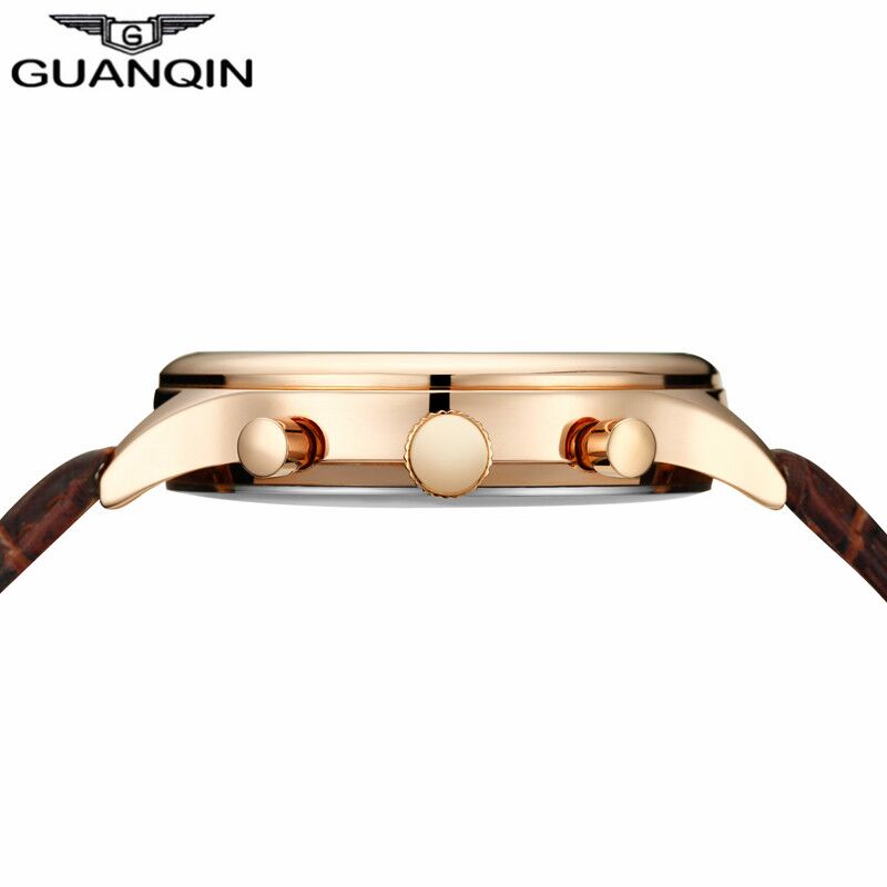 GUANQIN Men's Chronograph Leather Strap Quartz Watch 67 GUANQIN Men’s Chronograph Leather Strap Quartz Watch
