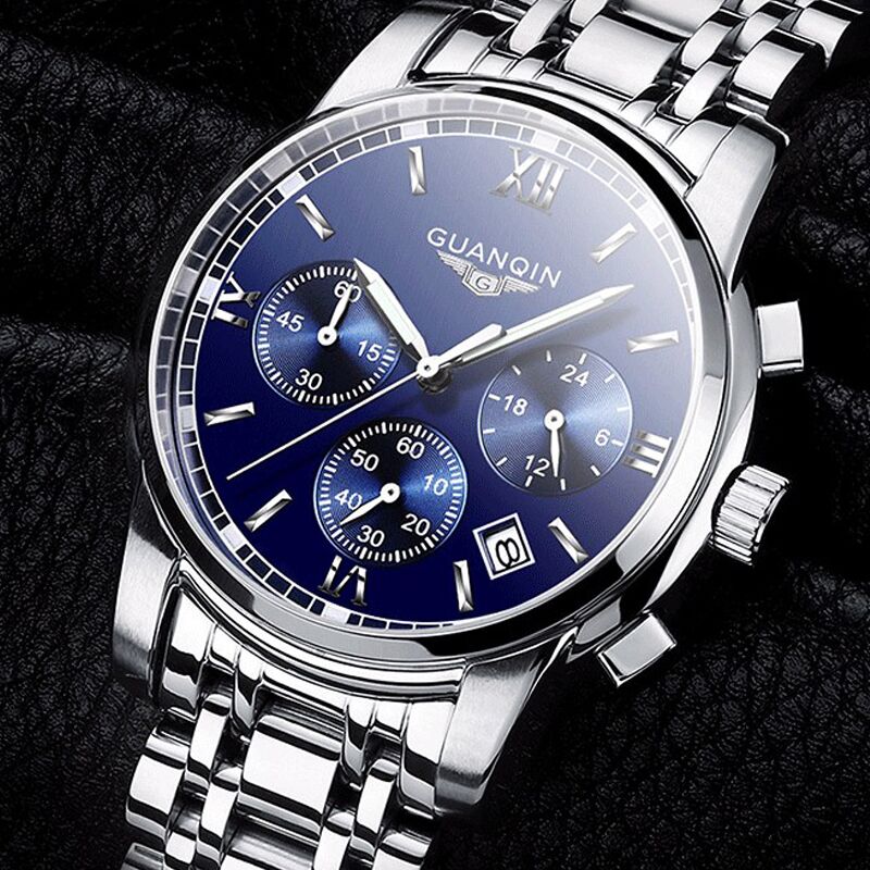 GUANQIN Stainless Steel Waterproof Luminous Men Watch 25 GUANQIN Stainless Steel Waterproof Luminous Men Watch