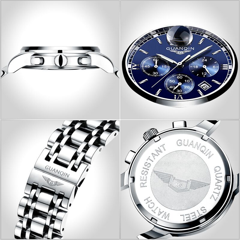 GUANQIN Stainless Steel Waterproof Luminous Men Watch 26 GUANQIN Stainless Steel Waterproof Luminous Men Watch