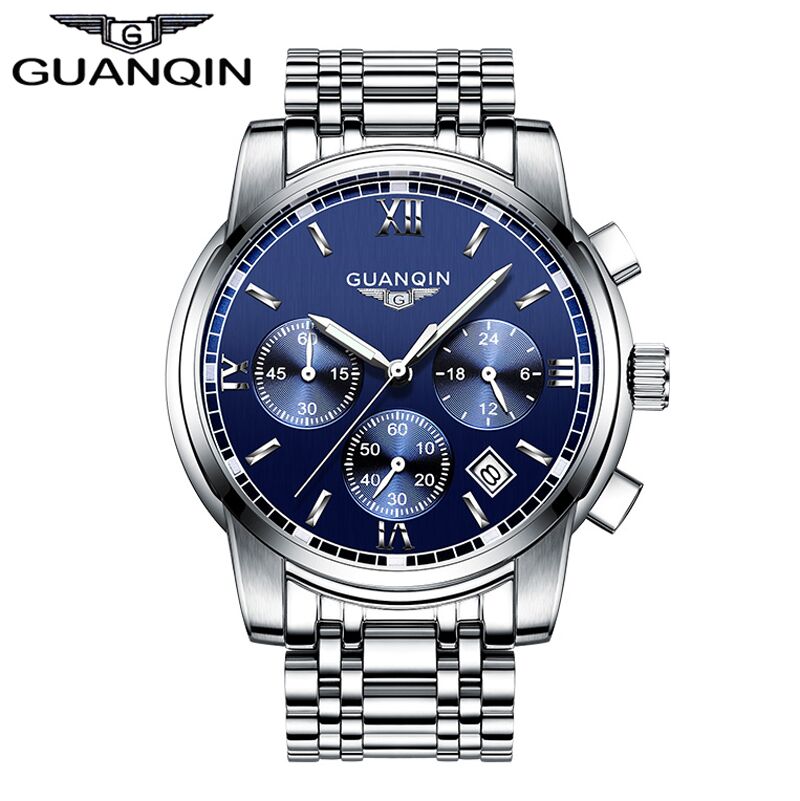 GUANQIN Stainless Steel Waterproof Luminous Men Watch 22 GUANQIN Stainless Steel Waterproof Luminous Men Watch