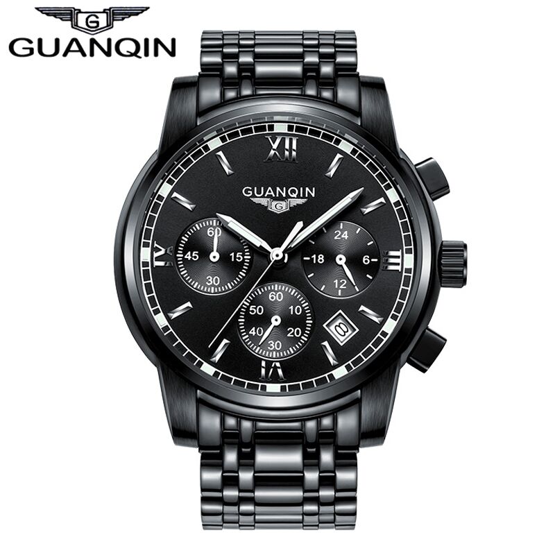GUANQIN Stainless Steel Waterproof Luminous Men Watch 23 GUANQIN Stainless Steel Waterproof Luminous Men Watch