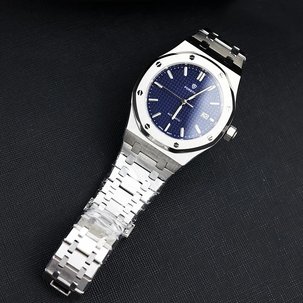 New PORSTIER Luxury 41mm NH35 Automatic Watch for men Mechanical Watches Luminous Dial Sapphier Staniless steel Waterproof Clock 53 New PORSTIER Luxury 41mm NH35 Automatic Watch for men Mechanical Watches Luminous Dial Sapphier Staniless steel Waterproof Clock